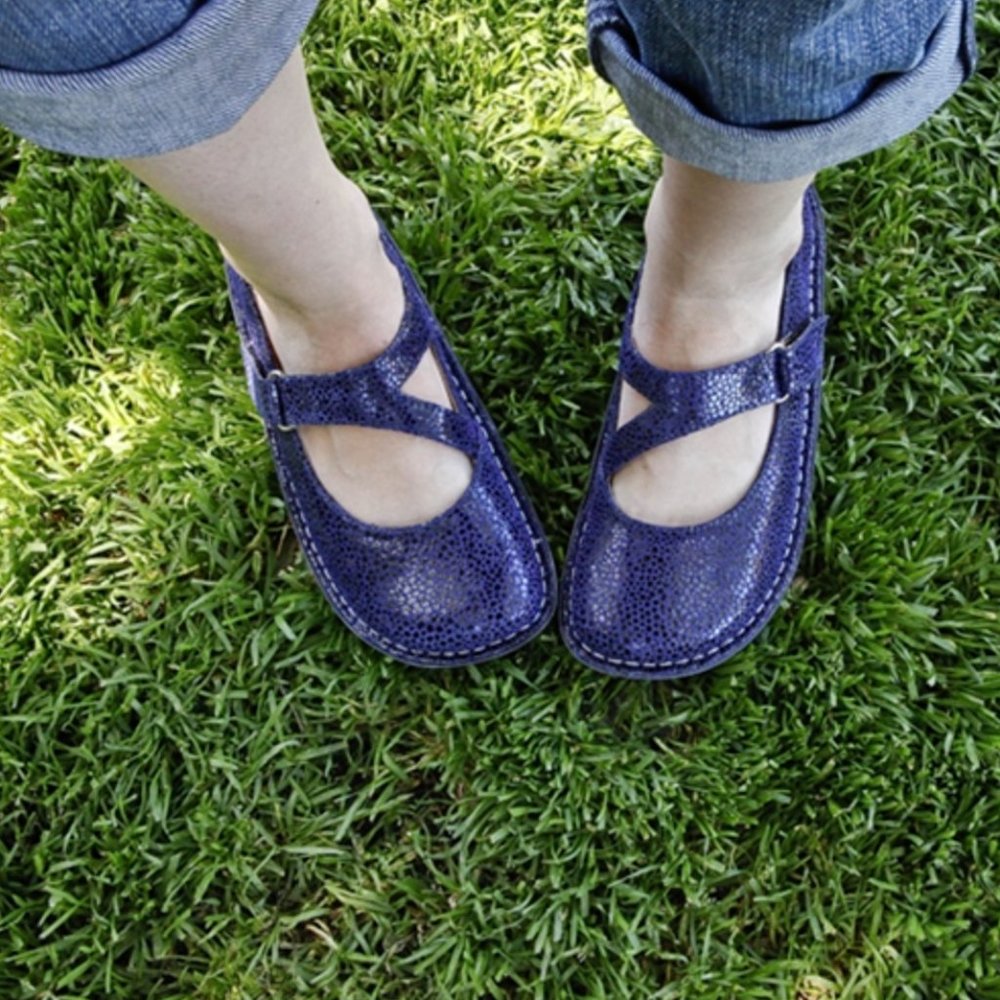 Alegria Blueberry Dottie Leather Mary Jane  - Women's EUR 42 US size 11